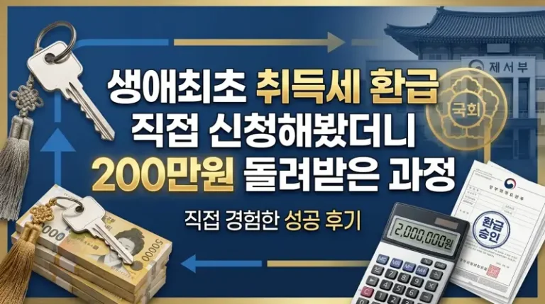 생애최초 취득세 환급 직접 신청해봤더니 200만원 돌려받은 과정