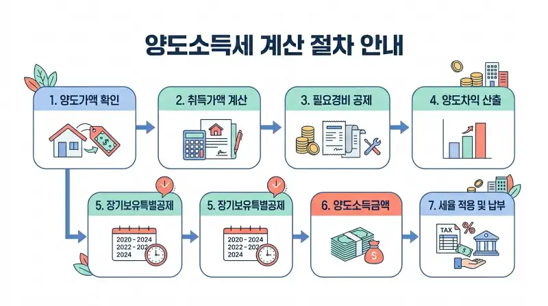 양도소득세 계산 인포그래픽