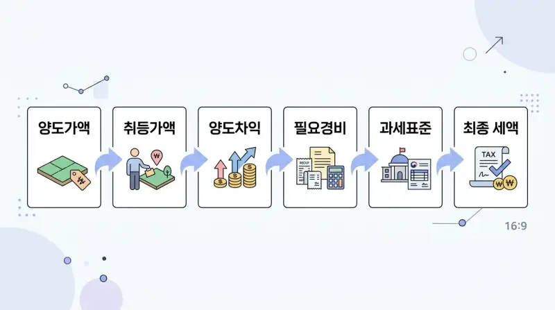 양도소득세 계산 흐름도