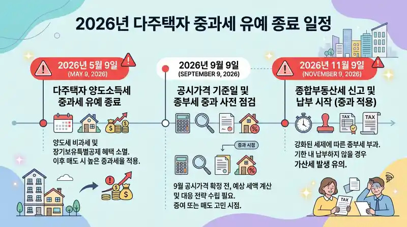 2026년 다주택 중과 유예기한 타임라인