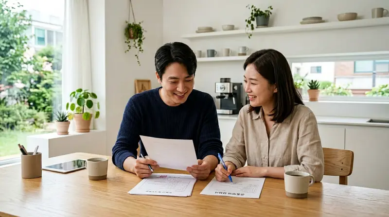 공동명의 서류 검토 장면