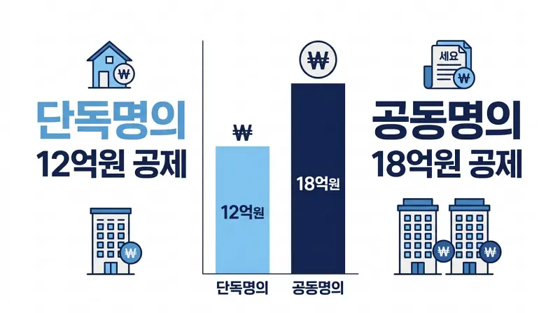 단독명의 vs 공동명의 비교 인포그래픽