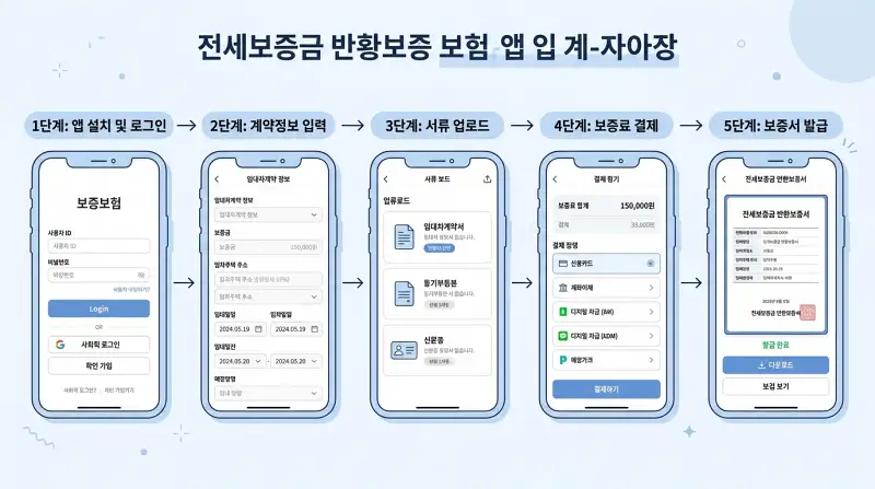 모바일 전세보증 가입 절차 플로우차트