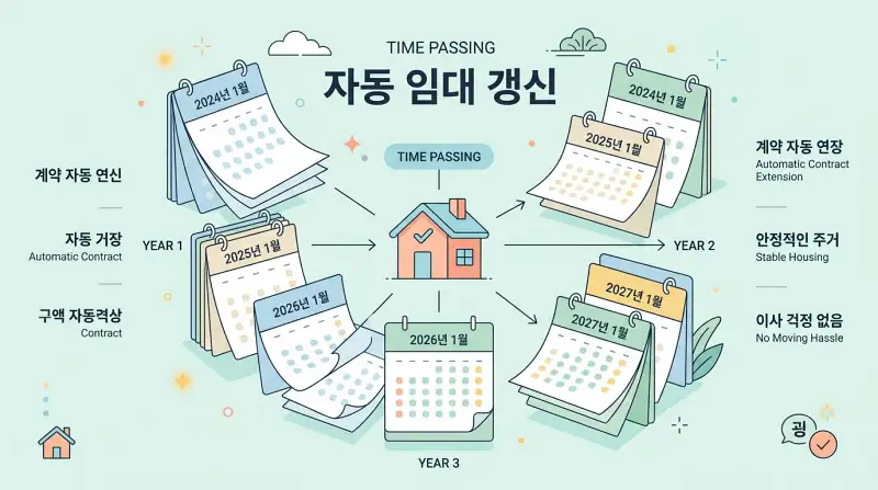 묵시적 갱신 개념도