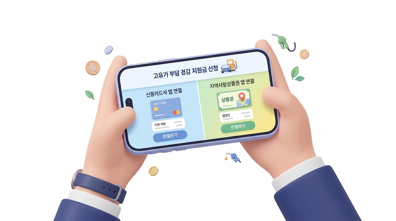 스마트폰 신청 화면 3D 일러스트