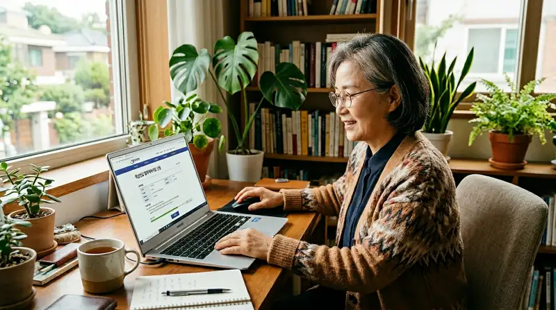 온라인 신청 장면