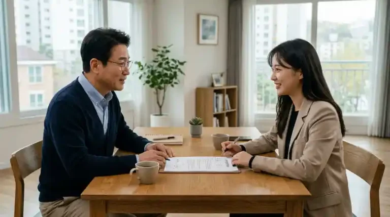 임대인·임차인 계약 상담 장면