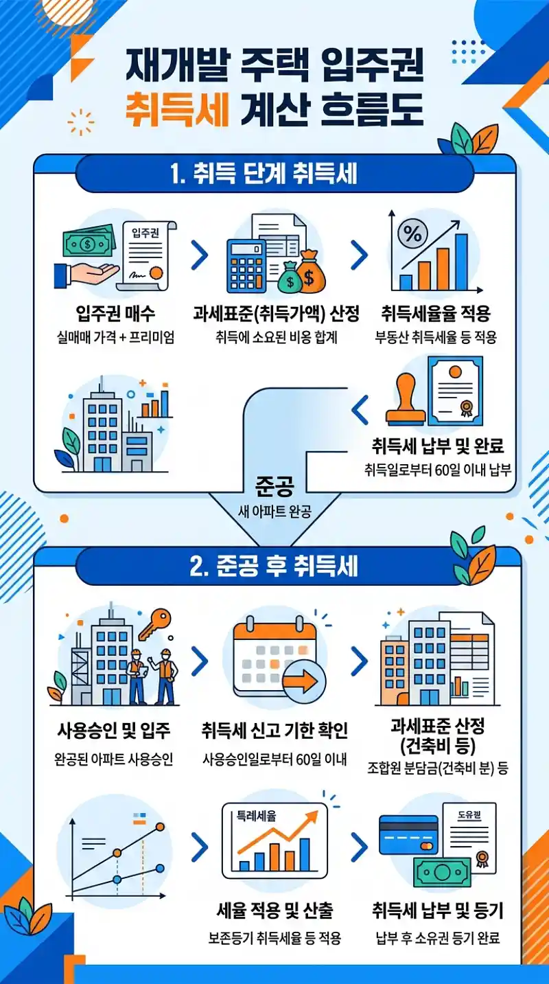 취득세 계산 흐름도 