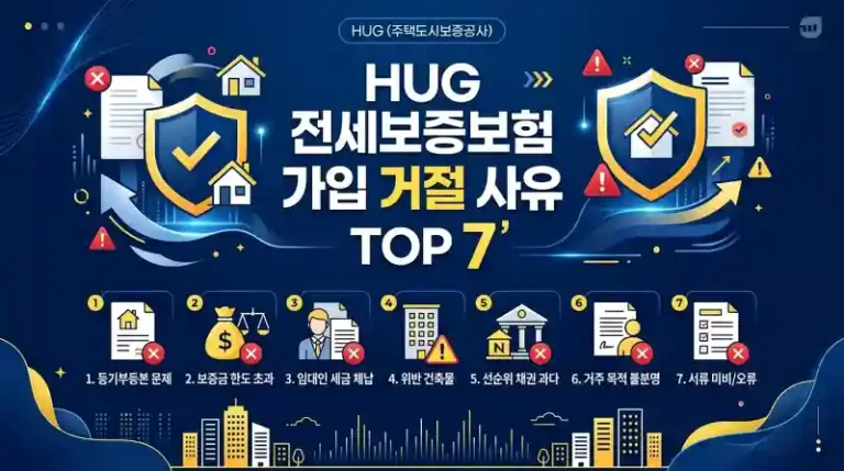 HUG 전세보증보험 가입 거절 사유 TOP 7