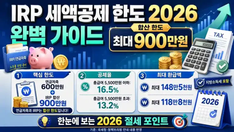 IRP 세액공제 한도 2026 완벽 가이드