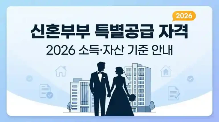 신혼부부 특별공급 자격 2026