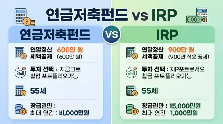 연금저축펀드 vs IRP, 절세와 투자 차이 총정리
