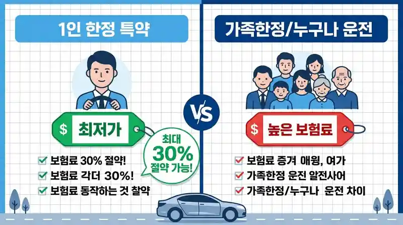 자동차보험 운전자 범위 변경 비교