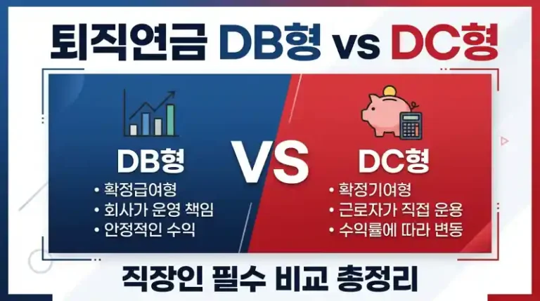 퇴직연금 DB형 vs DC형, 직장인 필수 비교 총정리