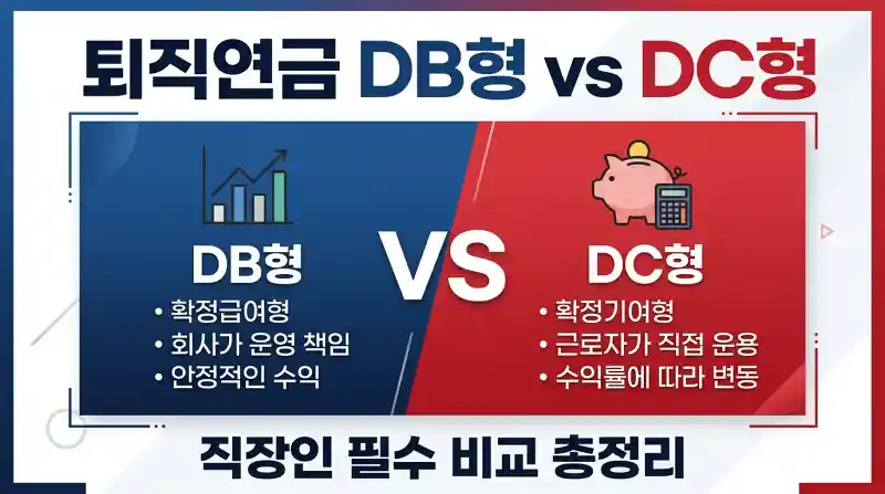 퇴직연금 DB형 vs DC형, 직장인 필수 비교 총정리