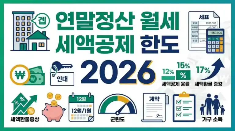 연말정산 월세 세액공제 한도 2026