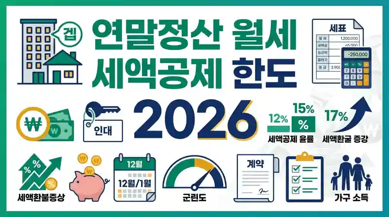 연말정산 월세 세액공제 한도 2026