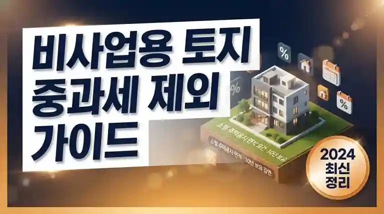비사업용 토지 중과세 제외