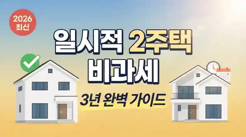 일시적 2주택 비과세 기간 3년 완벽 가이드