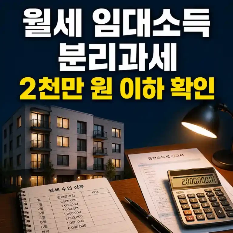 월세 임대소득 분리과세