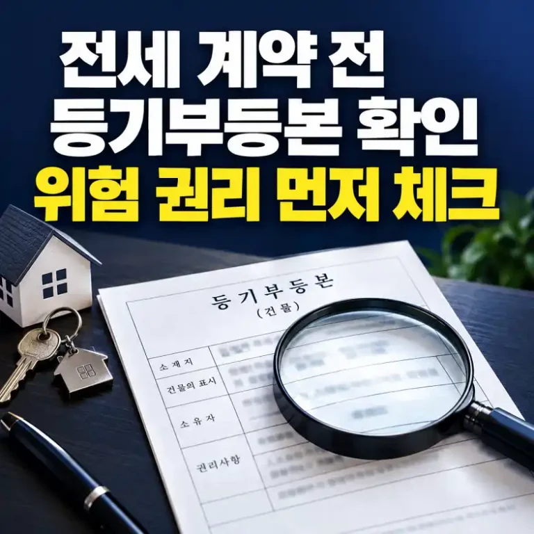 전세 계약 전 등기부등본 확인
